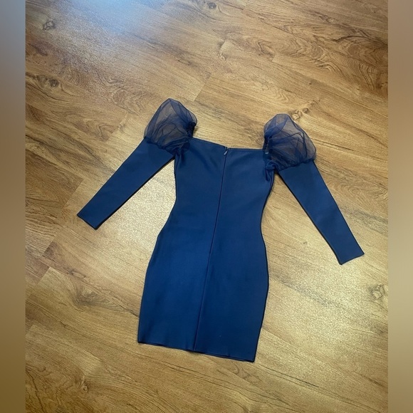 NEW Missguided Bandage Bodycon Navy Royal  Blue Mini Formal Event Dress Sz 2 - Picture 7 of 7